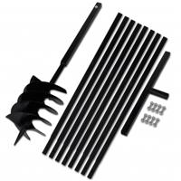 Grondboor met handvat 200 mm en verlengstukken 9 m (staal) - thumbnail