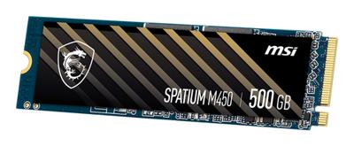 Hard Drive MSI SPATIUM M450 PCIe 4.0 NVMe M.2 500GB 500 GB SSD