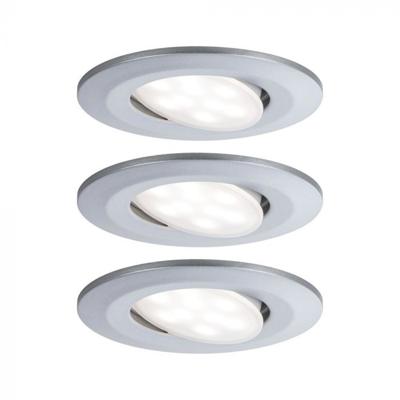 Paulmann Calla LED-inbouwlamp voor badkamer Set van 3 stuks 19.5 W IP65 Chroom (mat)