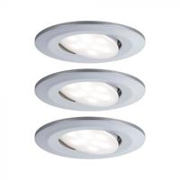 Paulmann Calla LED-inbouwlamp voor badkamer Set van 3 stuks 19.5 W IP65 Chroom (mat) - thumbnail