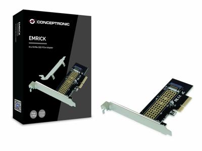 Conceptronic emrick05b m.2 nvme ssd adapter, pcie 3.0, m.2, passive, china, 32 gbit/s