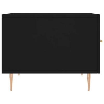 Salontafels 2 st 50x50x40 cm bewerkt hout zwart