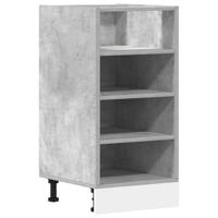 Onderkast 40x44,5x81,5 cm bewerkt hout betongrijs - thumbnail