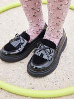 Lakschoenen Junior zwart - thumbnail