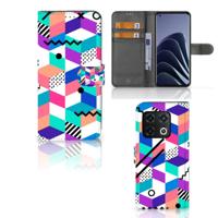 OnePlus 10 Pro | Book Case | Blokken Kleurrijk - thumbnail