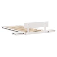 Bedframe Wit 100 x 200 cm Hout - thumbnail