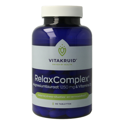 RelaxComplex oa Magnesium Tauraat & Vitamine D3 90 Tabletten