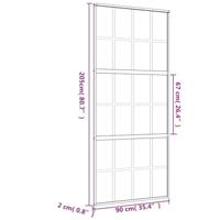 Schuifdeur 90x205 cm helder ESG-glas en aluminium goudkleurig - thumbnail