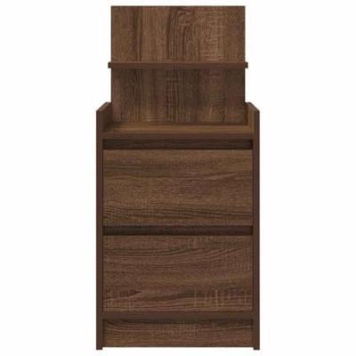 Nachtkastjes met 2 lades 2 st 38x34x80 cm bruin eikenkleurig Nachtkastjes met 2 lades 2 st 38x34x80 cm bruin eikenkleurig