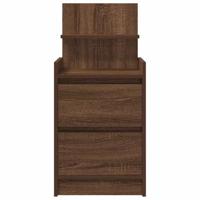 Nachtkastjes met 2 lades 2 st 38x34x80 cm bruin eikenkleurig - thumbnail