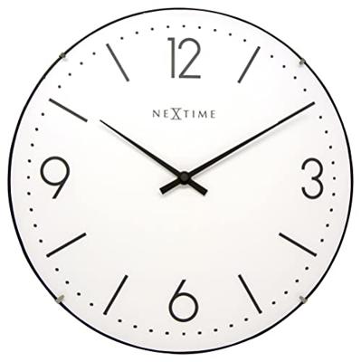 Wandklok - 35 cm - koepelglas - 'Basic Dome'