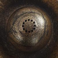 VidaXL Vogelbadje met fontein 50x91 cm kunststof bronskleurig - thumbnail