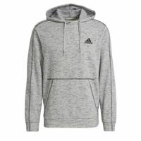 Herenhoodie Adidas Essentials Mélange Embroidered Lichtgrijs - Maat: M - thumbnail