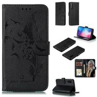 Feather patroon Litchi textuur horizontale Flip lederen draagtas met portemonnee & houder & kaartsleuven voor Xiaomi mi 9 (zwart) - thumbnail