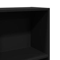 Boekenkast 60x24x143 cm bewerkt hout zwart - thumbnail