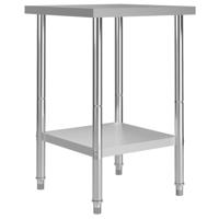 VidaXL Keukenwerktafel 60x60x85 cm roestvrij staal - thumbnail