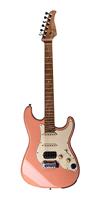 Mooer GTRS Guitars Professional 801 Flamingo Pink Intelligent Guitar met gigbag - thumbnail
