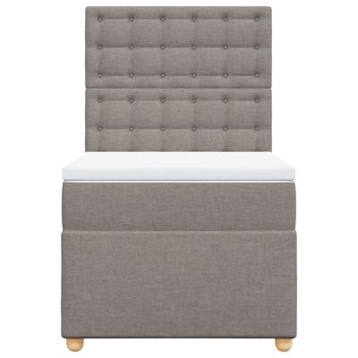 Boxspring met matras stof taupe 120x200 cm