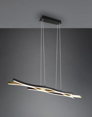 Trio HanglampBlaze zwart met goud - 341210308