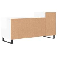 Tv-meubel 100x35x55 cm bewerkt hout hoogglans wit - thumbnail