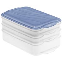 Rotho RONDO Vleeswarendoos 2x0.75L 1x1.35L Horizon Blauw/Transparant - thumbnail