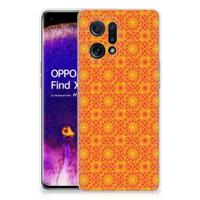 OPPO Find X5 | TPU bumper | Batik Oranje - thumbnail