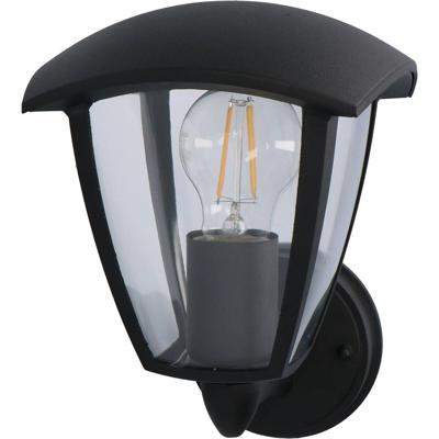 LED Buitenlamp E27 - Spatwaterdicht IP44 - Mat Zwart Aluminium