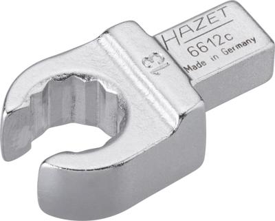 HAZET Insteek-ringsleutel · open 6612C-13 · 9 x 12 mm insteekvierkant massief · Buitentwaalfkant profiel · SW 13 mm