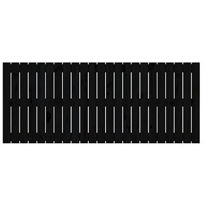 Wandhoofdbord 147x3x60 cm massief grenenhout zwart