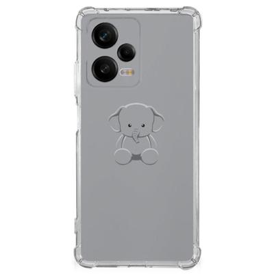 Xiaomi Redmi Note 12 Pro Stevig | Bumper Hoesje | Grijs Baby Olifant Xiaomi Redmi Note 12 Pro Stevig | Bumper Hoesje | Grijs Baby Olifant