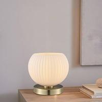 Light depot - tafellamp Credo rond messing - opaal glas - Outlet - thumbnail