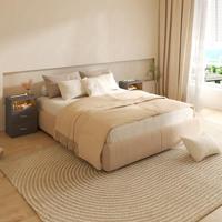 Monzana Bureaustoel - draaistoel - kruk - met - gestoffeerde - zitting - in - zwart - thumbnail