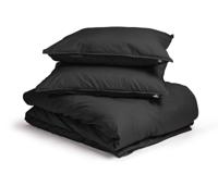 Primaviera Deluxe Egyptisch Katoen Uni Dekbedovertrek Zwart 240 x 200/260 cm - thumbnail