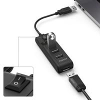 Hama usb-hub 4-poorts usb 2.0 480 mbit/s aan/uit-schakelaar - thumbnail
