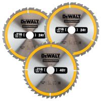 DeWalt Accessoires dt1962 | cirkelzaagblad | 216 x 30 mm | 3-pack - dt1962-qz - thumbnail