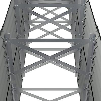 VidaXL Plantenbak 224x40x68 cm gegalvaniseerd staal antracietkleurig