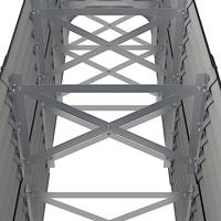 Plantenbak 224x40x68 cm gepoedercoat staal antracietkleurig - thumbnail