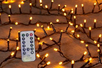 Led Classic Ivy 500L/12M Met Afstandsbediening 4M Aanloopsnoer Zwart Ip44 Trafo Timer 8/16U kerstverlichting Anna's Collection - Annas collection