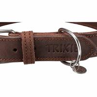 TRIXIE HALSBAND HOND RUSTIC VETLEER DONKERBRUIN 34-40X2,5 CM - thumbnail