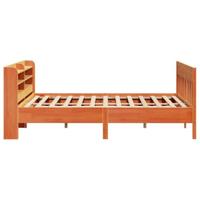 Bedframe zonder matras massief grenenhout wasbruin 180x200 cm - thumbnail