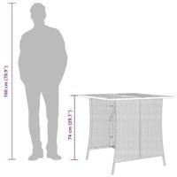 5-delige Tuinset met kussens poly rattan beige - thumbnail