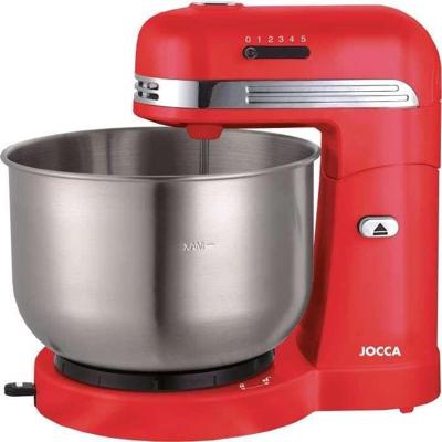 JOCCA Keukenmachine - 3,5 L RVS Kom - 5 Snelheden - Rood en Grijs
