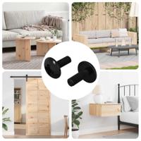 Sleeve Schroeven 2 pcs Zwart M4 x 10 mm Staal - thumbnail