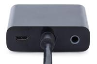 Digitus DA-70461 HDMI / VGA Adapter [1x HDMI-stekker - 1x VGA-bus, Jackplug female 3,5 mm] Zwart 10.00 cm - thumbnail
