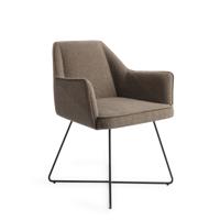 Jesper Home Eetkamerstoel 'Tome' Cross Black, kleur Idaho Potato - thumbnail