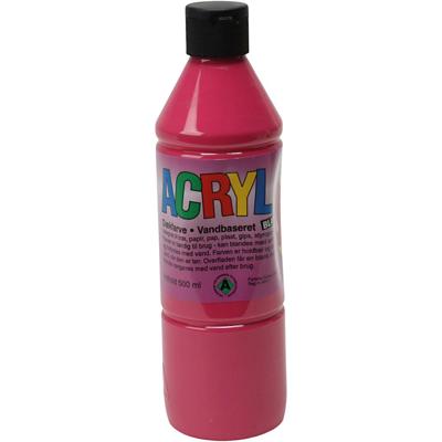 Acryl Verf, primair rood, 500 ml/ 1 fles