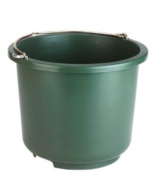 Emmer stalbouw stabiel kunststof groen 12l