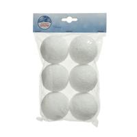 Sneeuwballen foam hang d8 cm wit 6st Kerst Decoris - Decoris - thumbnail