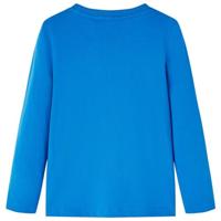 Kindershirt met lange mouwen controllerprint 128 kobaltblauw - thumbnail