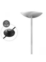 Vloerlamp Easy 28/28/180cm, geborsteld staal, geïntegreerde LED, met voetschakelaar, voor woonkamer, slaapkamer en thuiskantoor - thumbnail